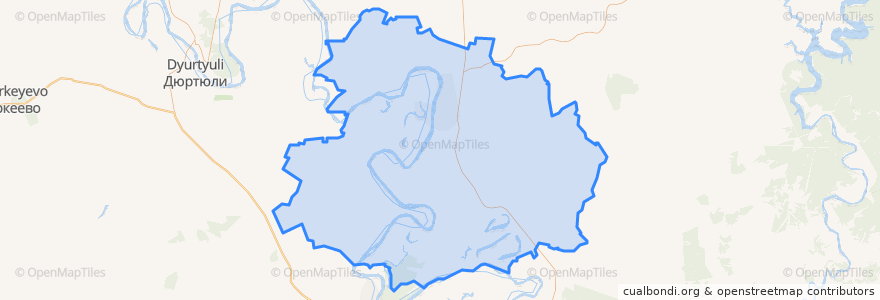 Mapa de ubicacion de Бирский район.