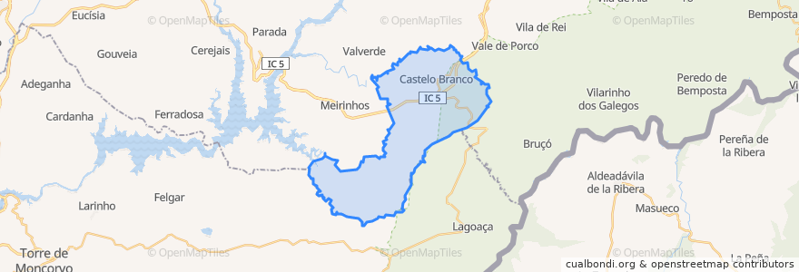 Mapa de ubicacion de Castelo Branco.