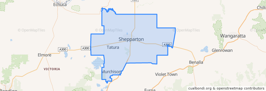 Mapa de ubicacion de City of Greater Shepparton.