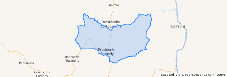 Mapa de ubicacion de Presidente Kennedy.