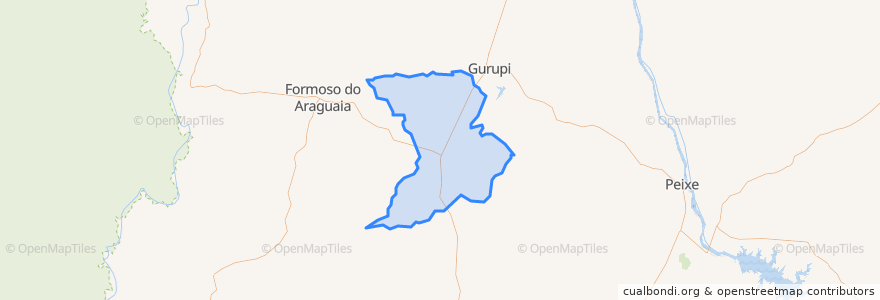 Mapa de ubicacion de Cariri do Tocantins.