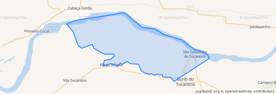 Mapa de ubicacion de São Sebastião do Tocantins.