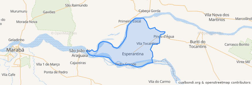 Mapa de ubicacion de Esperantina.