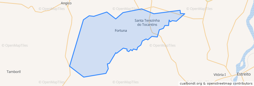 Mapa de ubicacion de Santa Terezinha do Tocantins.