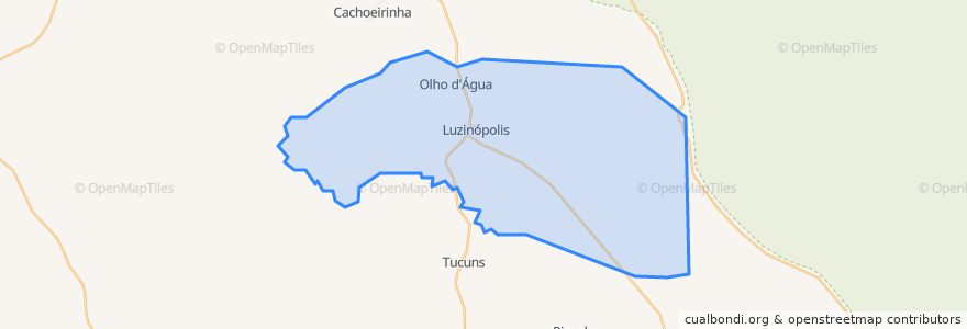 Mapa de ubicacion de Luzinópolis.