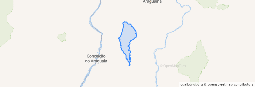 Mapa de ubicacion de Bandeirantes do Tocantins.