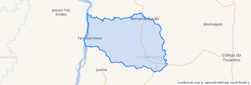 Mapa de ubicacion de Bernardo Sayão.