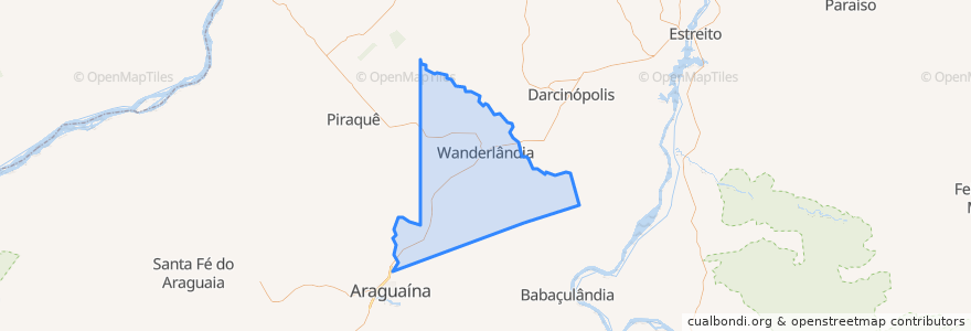 Mapa de ubicacion de Wanderlândia.