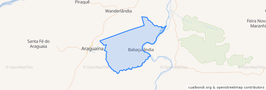 Mapa de ubicacion de Babaçulândia.