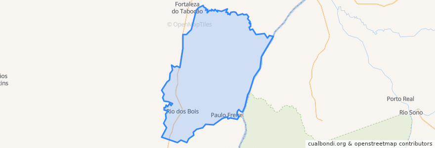 Mapa de ubicacion de Rio dos Bois.