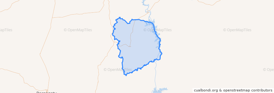 Mapa de ubicacion de Palmeirópolis.