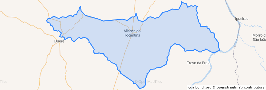 Mapa de ubicacion de Aliança do Tocantins.