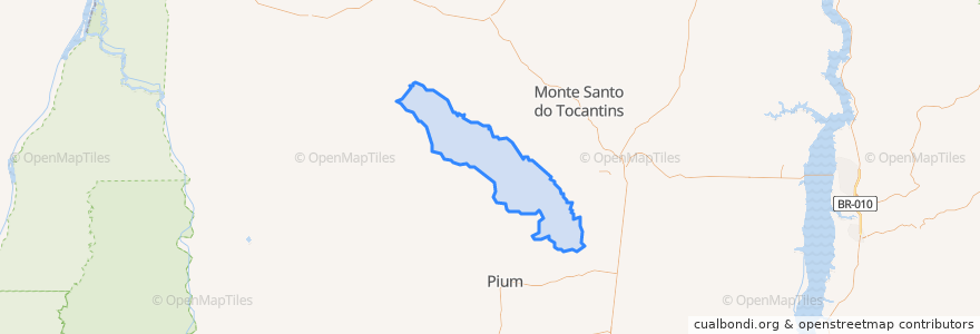 Mapa de ubicacion de Chapada de Areia.