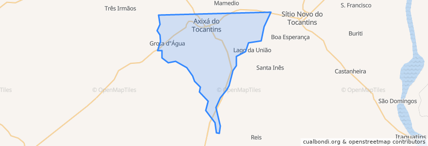 Mapa de ubicacion de Axixá do Tocantins.