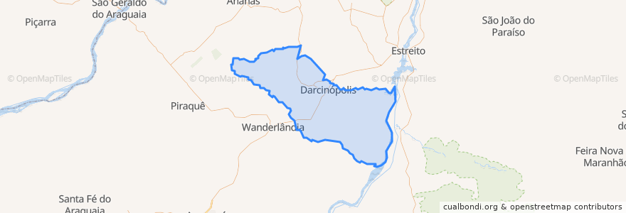 Mapa de ubicacion de Darcinópolis.