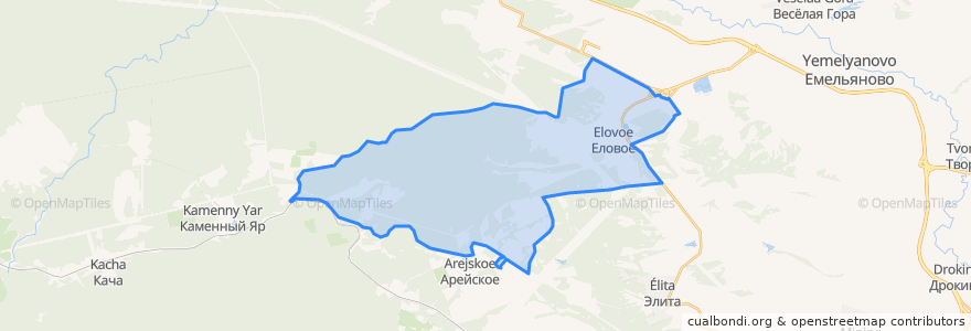 Mapa de ubicacion de Еловский сельсовет.