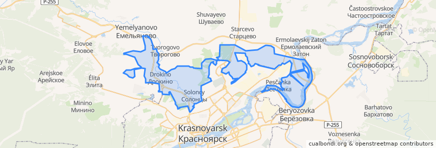 Mapa de ubicacion de Солонцовский сельсовет.