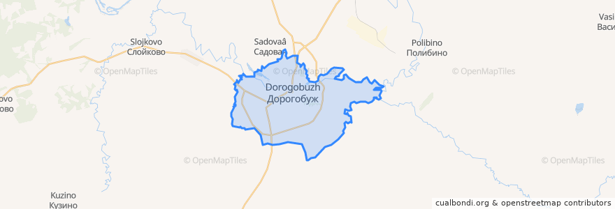 Mapa de ubicacion de Дорогобужское городское поселение.