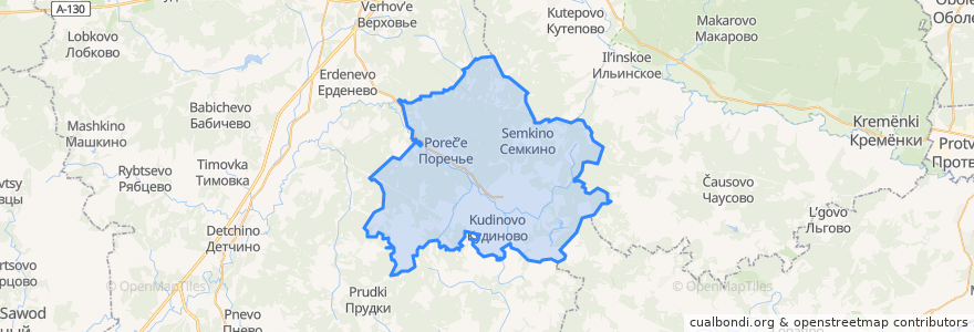 Mapa de ubicacion de сельское поселение Село Недельное.