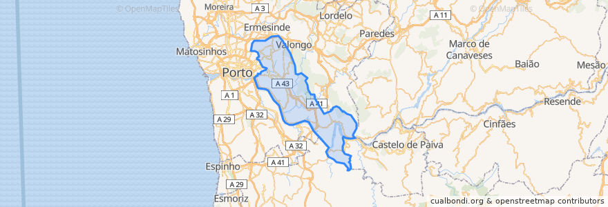 Mapa de ubicacion de Gondomar.