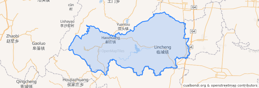 Mapa de ubicacion de 临城县.