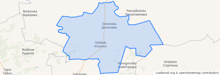 Mapa de ubicacion de Устьянский сельсовет.