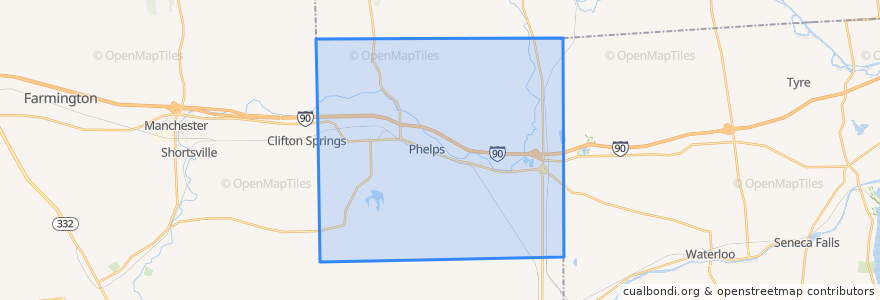 Mapa de ubicacion de Phelps Town.