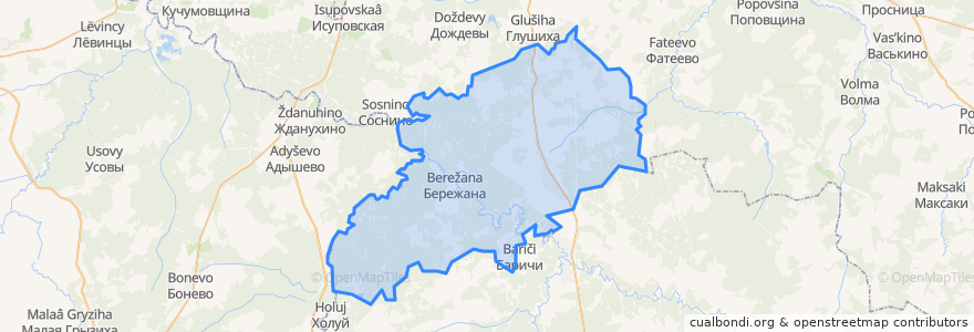 Mapa de ubicacion de Бурмакинское сельское поселение.