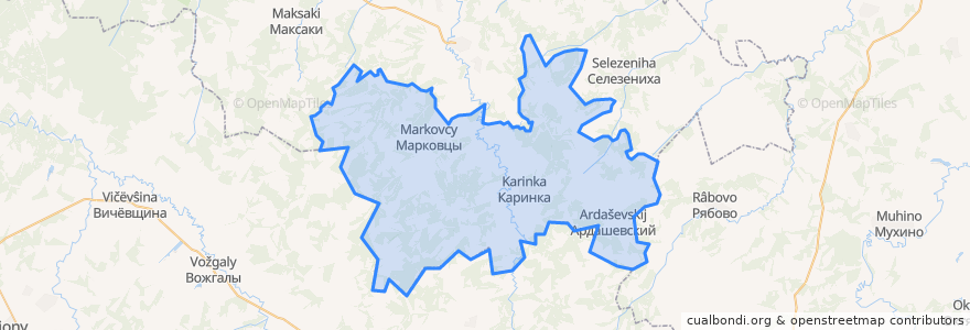 Mapa de ubicacion de Мокрецовское сельское поселение.