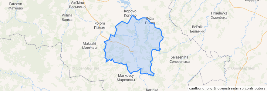 Mapa de ubicacion de Филипповское сельское поселение.