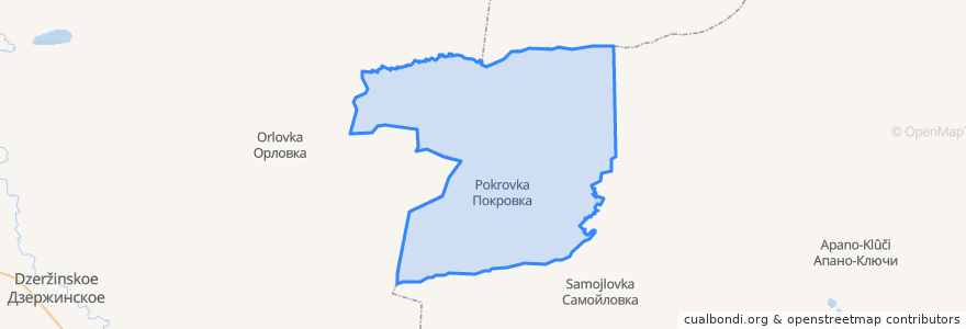 Mapa de ubicacion de Покровский сельсовет.