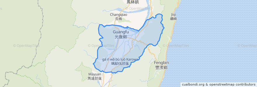 Mapa de ubicacion de Guangfu.