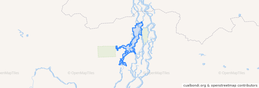 Mapa de ubicacion de городское поселение Берёзово.