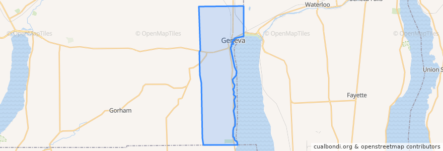 Mapa de ubicacion de Geneva Town.