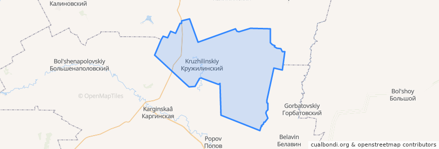 Mapa de ubicacion de Кружилинское сельское поселение.