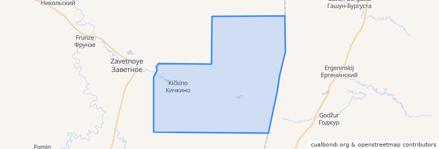 Mapa de ubicacion de Кичкинское сельское поселение.