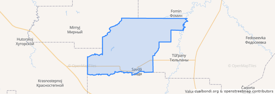 Mapa de ubicacion de Савдянское сельское поселение.