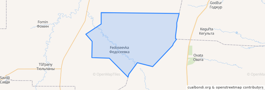 Mapa de ubicacion de Федосеевское сельское поселение.