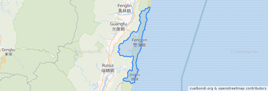 Mapa de ubicacion de 豐濱鄉.