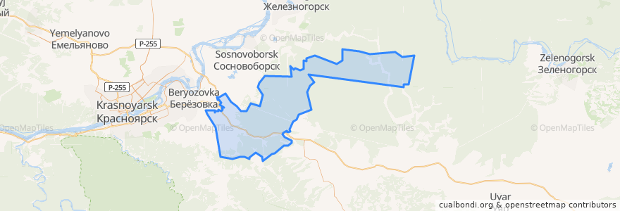 Mapa de ubicacion de Вознесенский сельсовет.