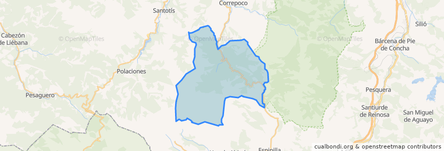 Mapa de ubicacion de Mancomunidad de Campoo-Cabuérniga.