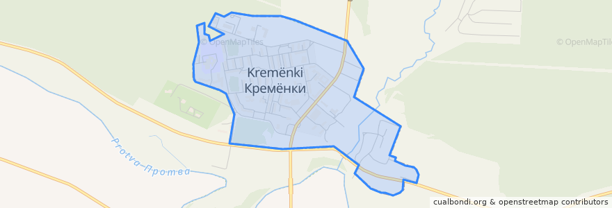 Mapa de ubicacion de городское поселение Кремёнки.