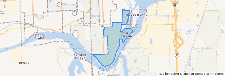 Mapa de ubicacion de McKinley Wood Forest Preserve.