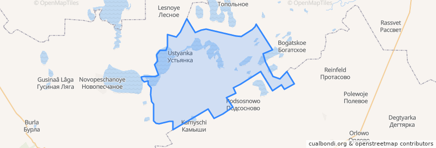 Mapa de ubicacion de Устьянский сельсовет.