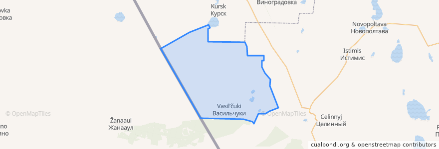 Mapa de ubicacion de Васильчуковский сельсовет.