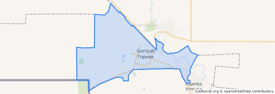 Mapa de ubicacion de городское поселение Горняк.