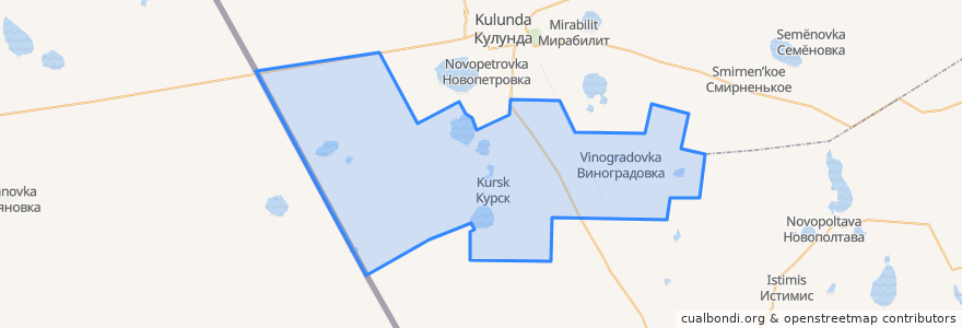 Mapa de ubicacion de Курский сельсовет.