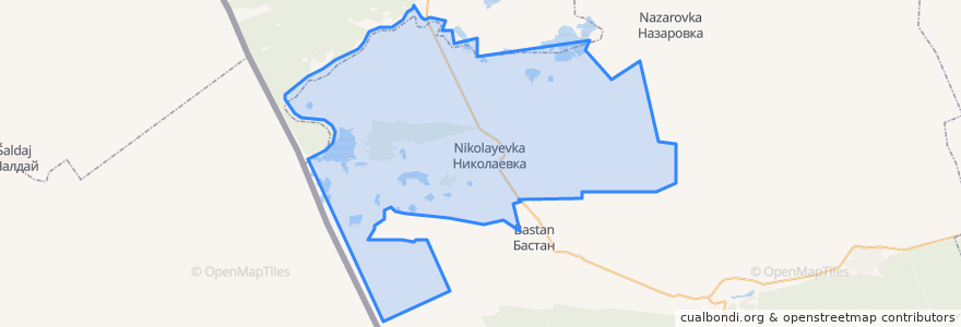 Mapa de ubicacion de Николаевский сельсовет.