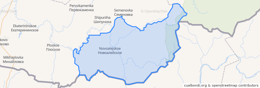 Mapa de ubicacion de Новоалейский сельсовет.