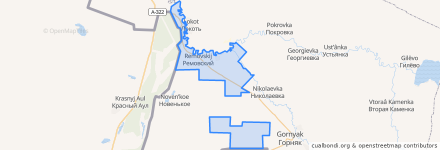 Mapa de ubicacion de Новомихайловский сельсовет.